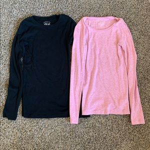 Jcrew perfect fit long sleeves pink and black